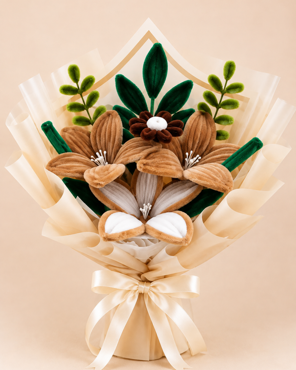 Fuzzy Wire Flower Bouquet - Design #6