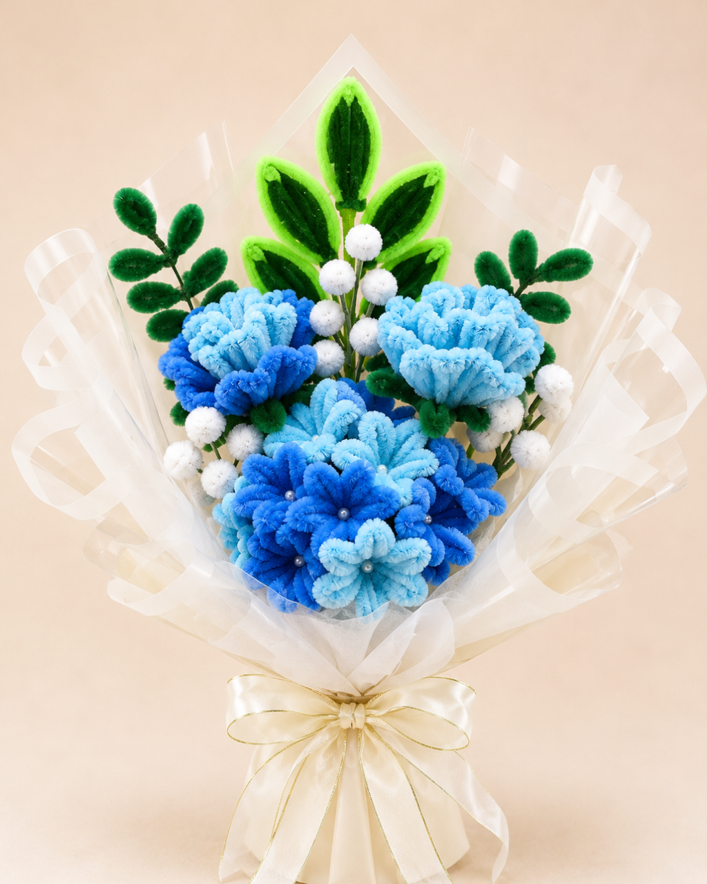 Fuzzy Wire Flower Bouquet - Design #8